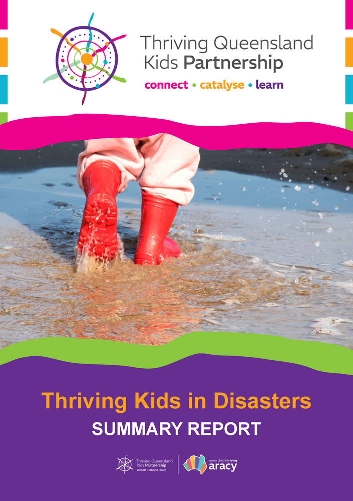 Cover of Thriving Kids in Disasters Report Summary