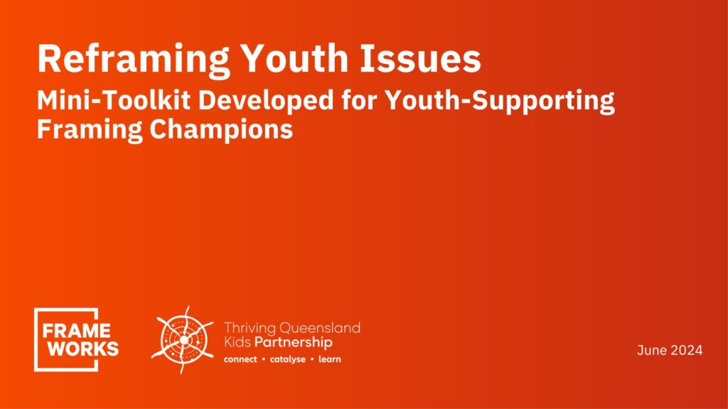 Reframing Youth Issues mini toolkit cover