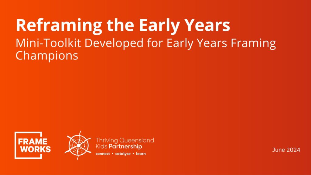 Reframing the Early Years mini toolkit cover