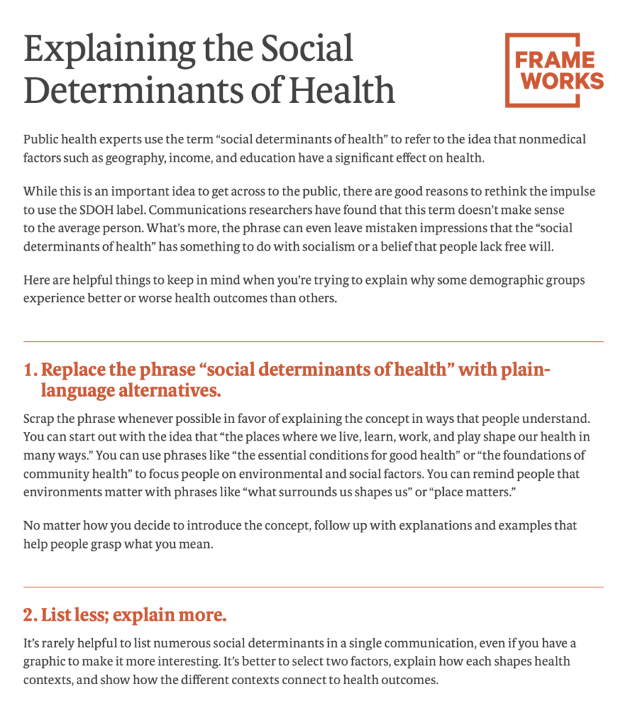 Social determinants of health