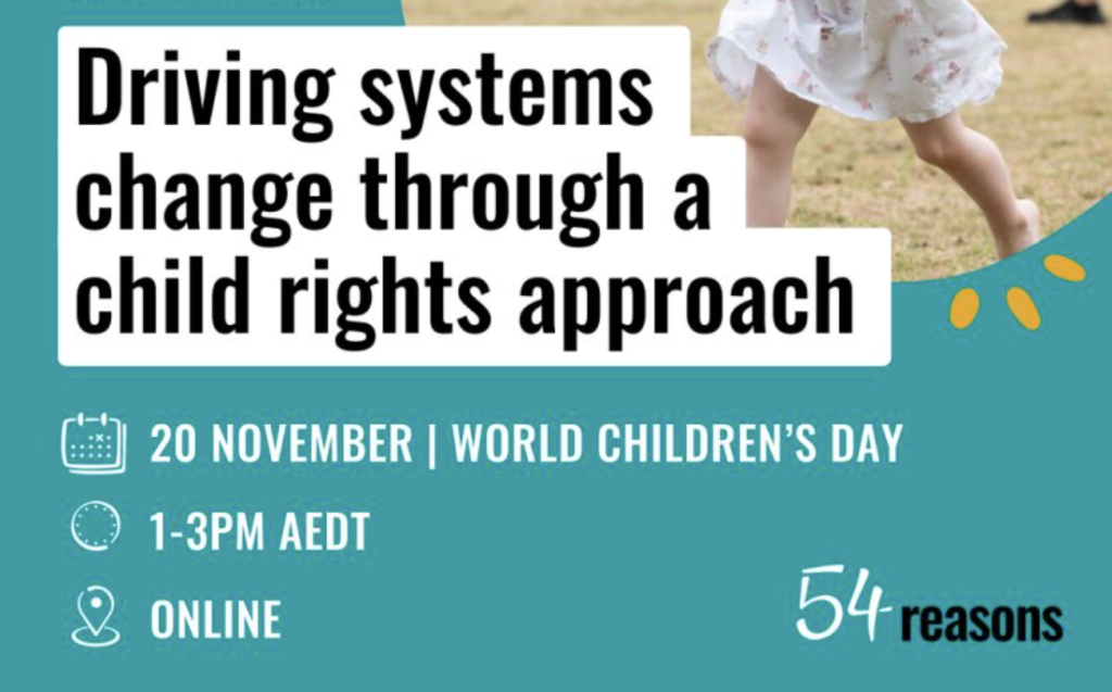 Driving systems change through a child rights approach webinar