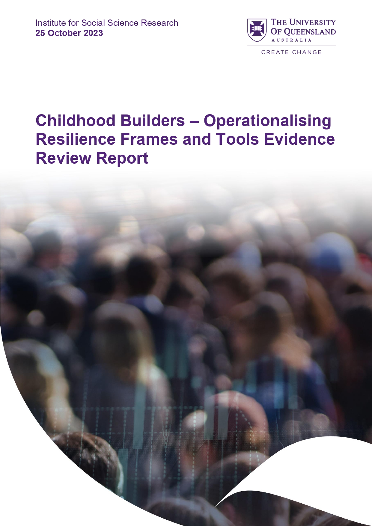 Cover of report: Childhood Builders – Operationalising Resilience Frames and Tools Evidence Review Report