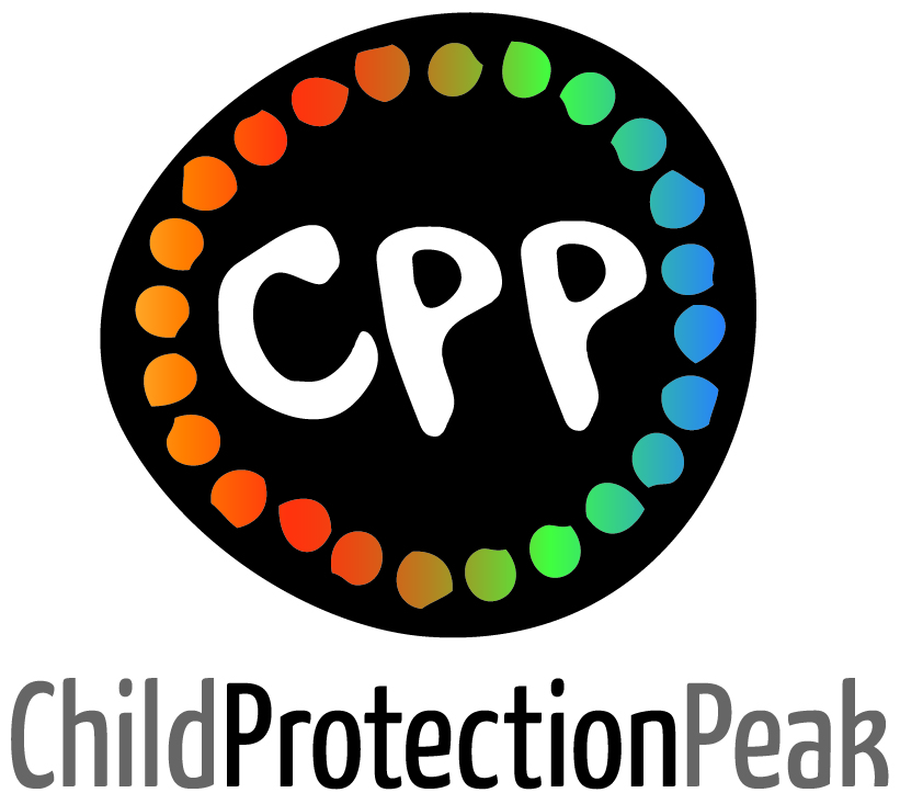 A circular logo with dots around the letters CPP and the words Child Protection Peak